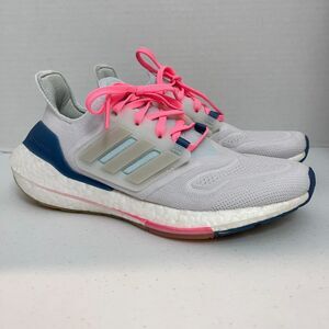 Adidas Women's Ultraboost 22 Running Shoes White Blue Pink Size 7